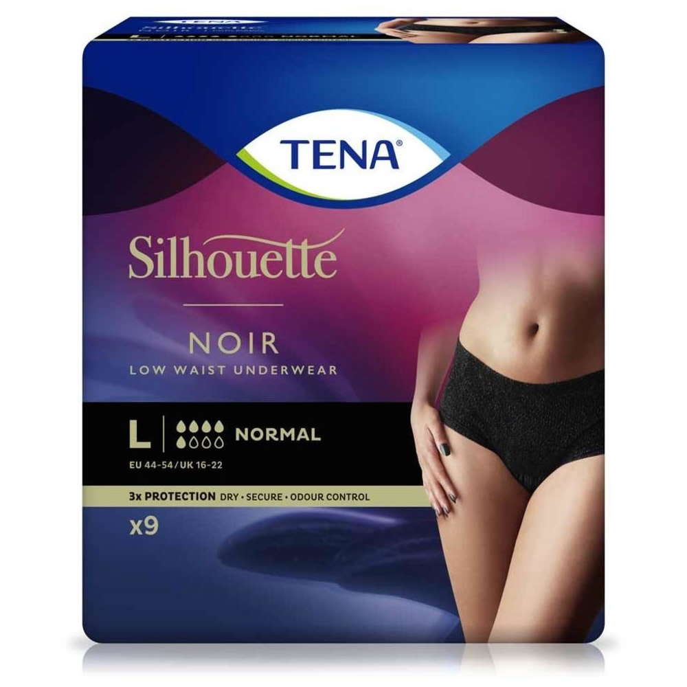 TENA Silhouette Noir - Normal L (Karton mit 54 Stück)