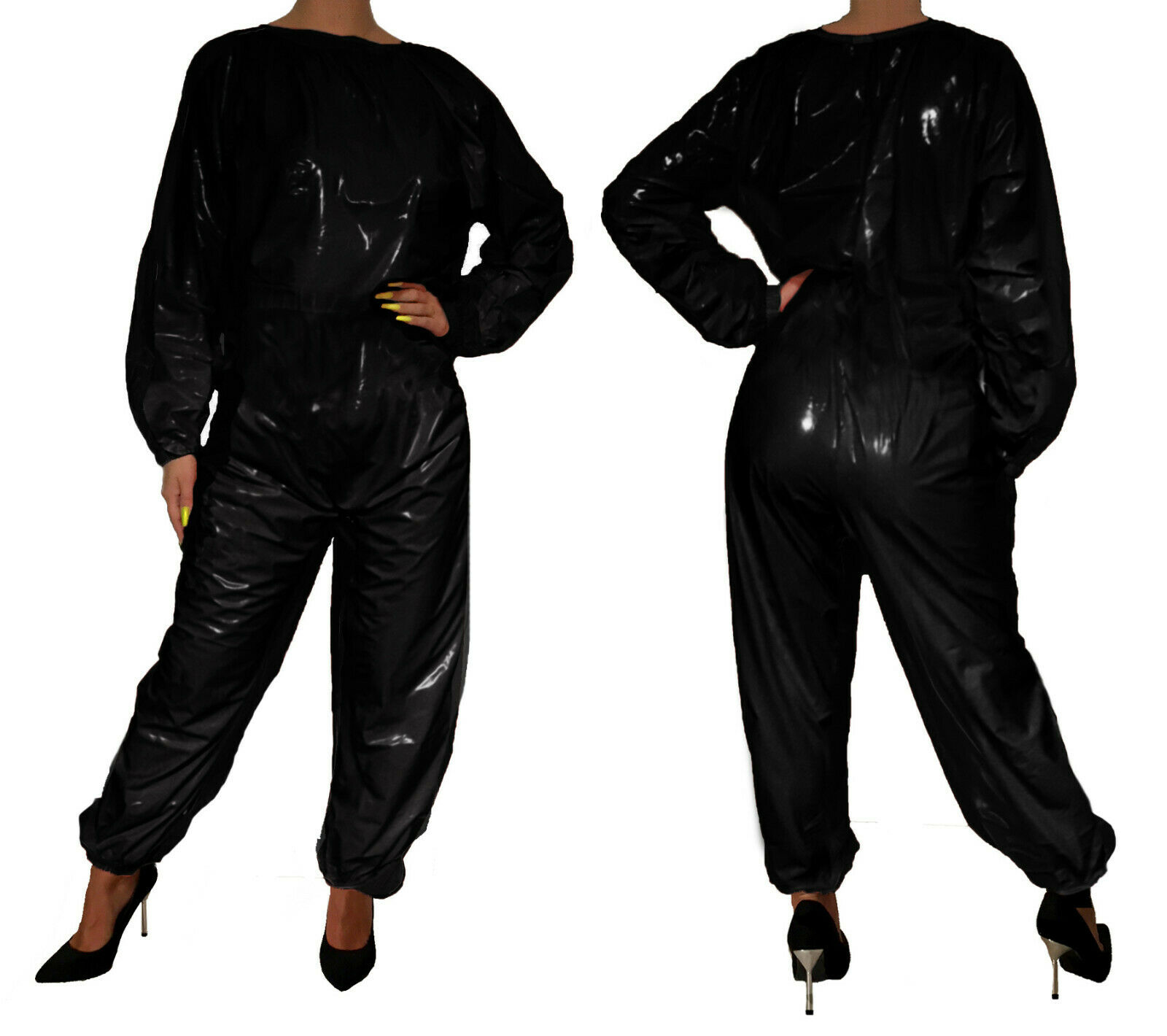 PVC-Spielanzug - Schwarz (Lack)