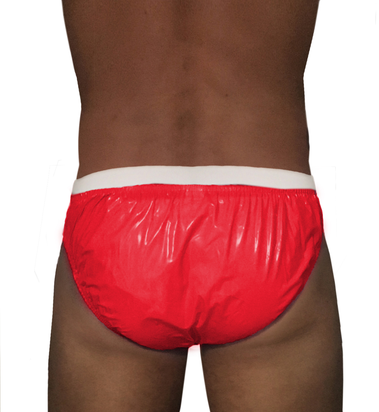 PVC-Schutzhose Herren Gummi - Rot (Lack)