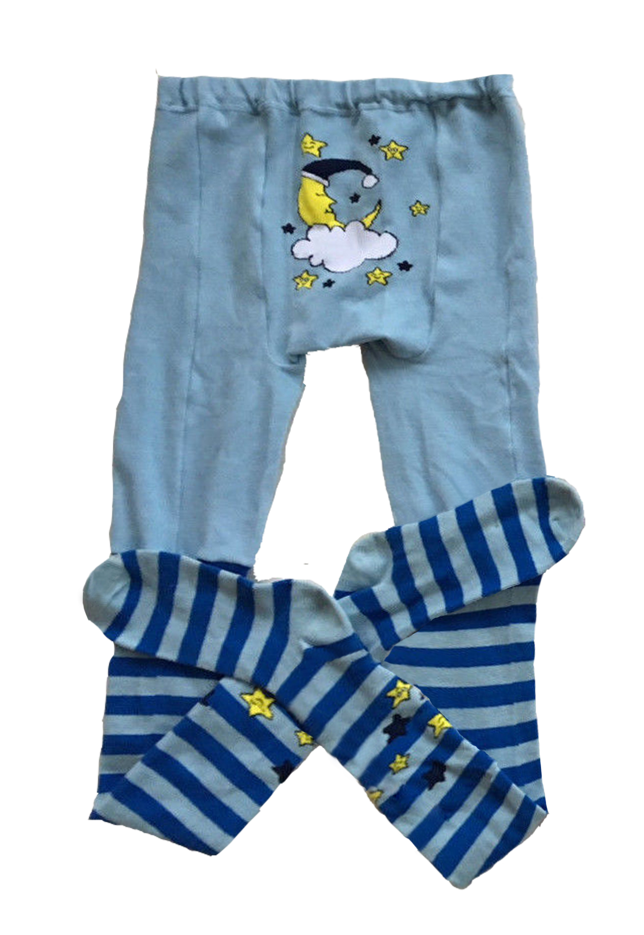 Adult Baby Pantyhose "Stars" (blue)