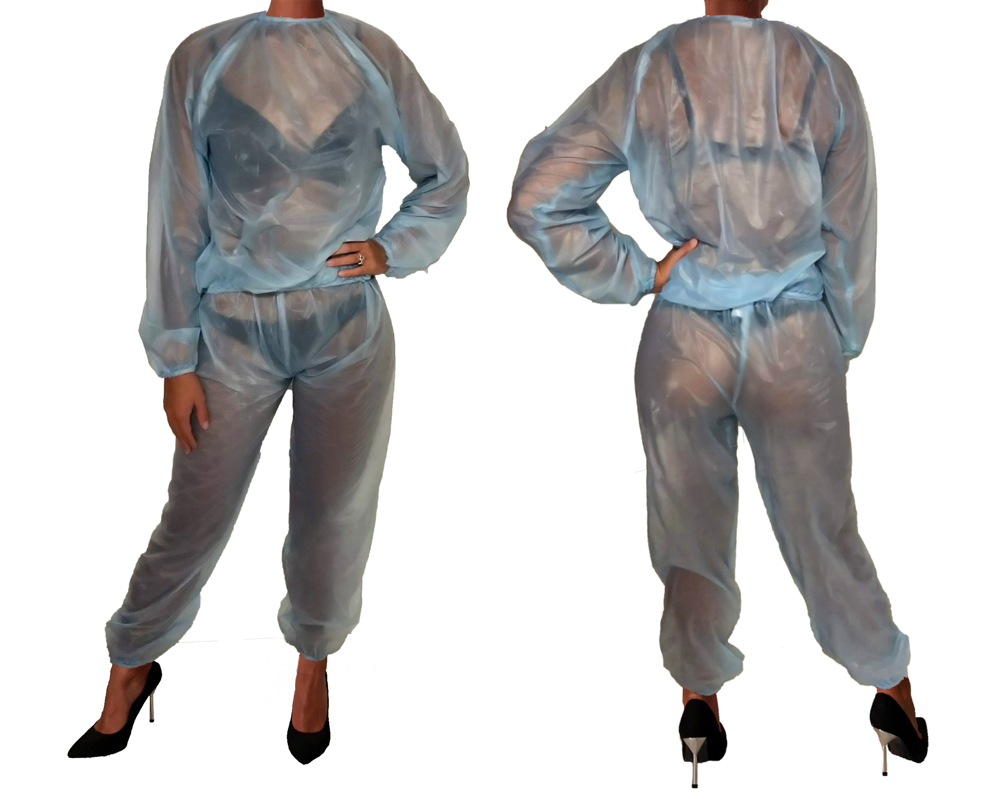 PVC-Anzug - Hellblau