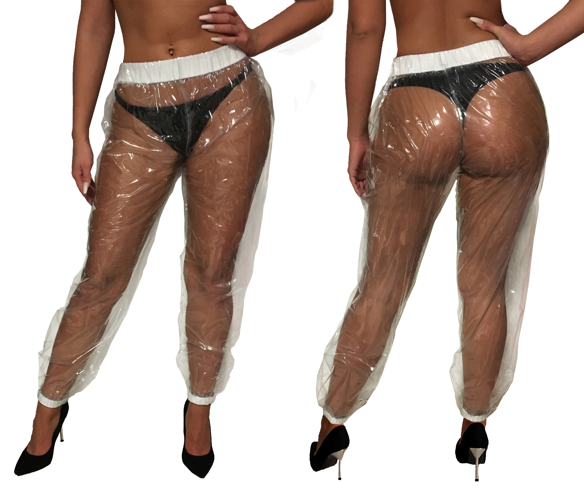 PVC-Schwitzhose - Transparent (Lack)