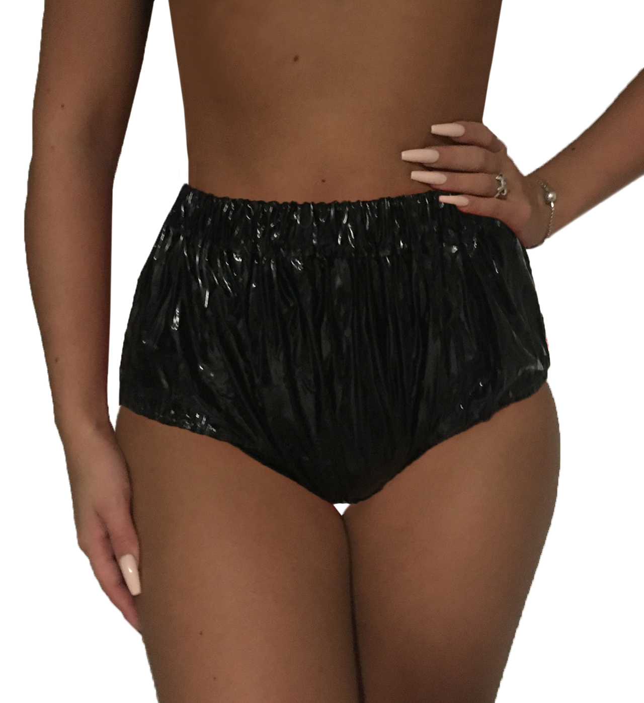 Nappy pants (black / patent)
