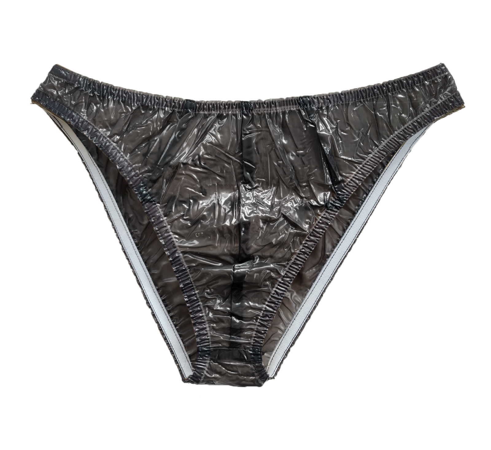 PVC-Slip Herren - Schwarz Transparent (Lack)