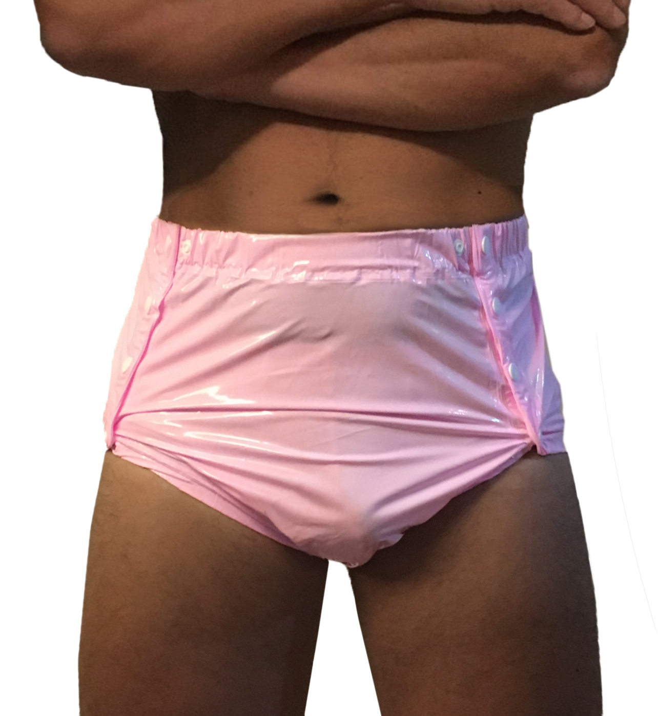 PVC-Schutzhose geknöpft - Rosa (Lack)