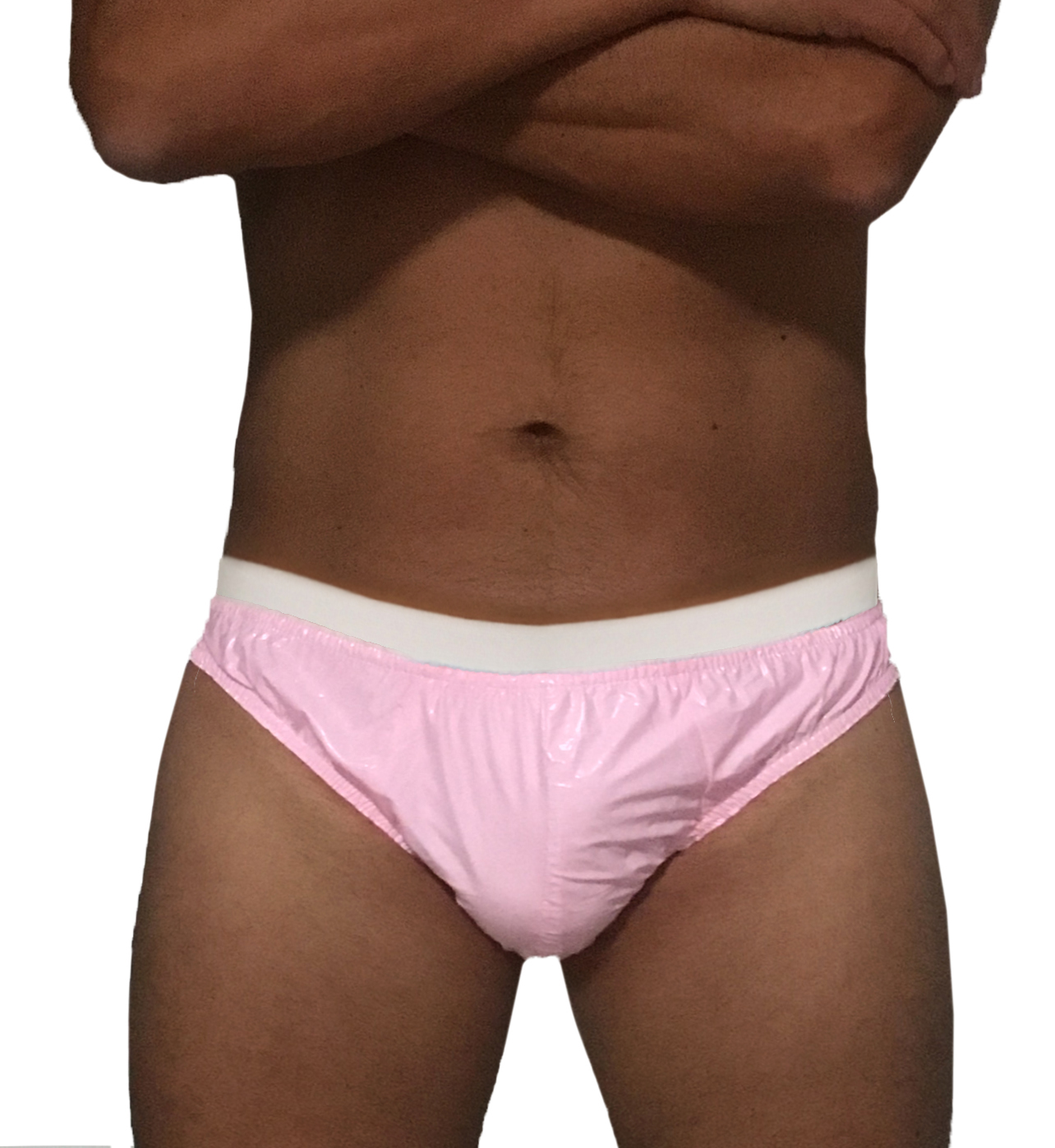 PVC-Schutzhose Herren Gummi - Rosa (Lack)