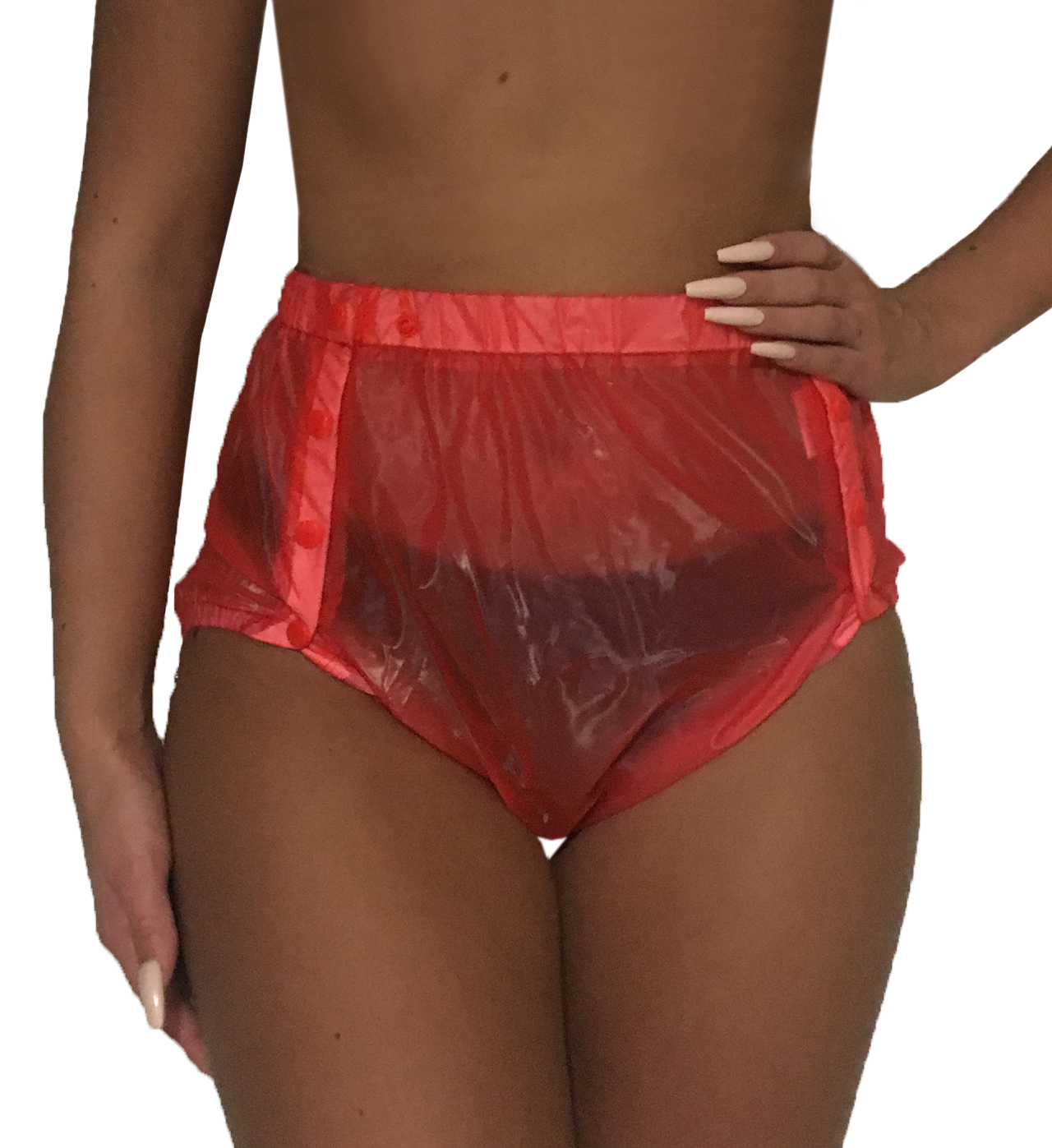 PVC-Schutzhose geknöpft, genäht - Rot