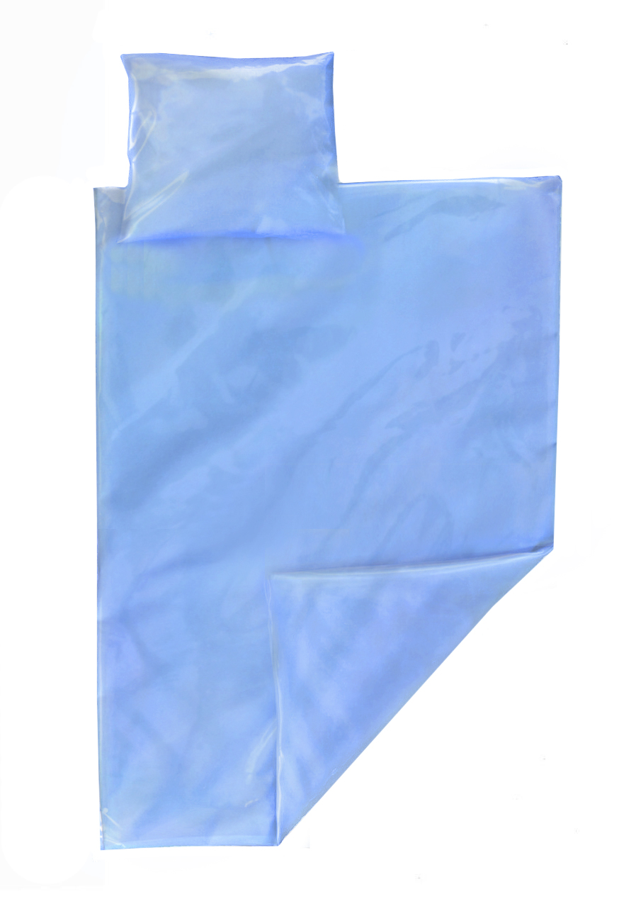 PVC bed set 135x200 cm - light blue (lacquer)