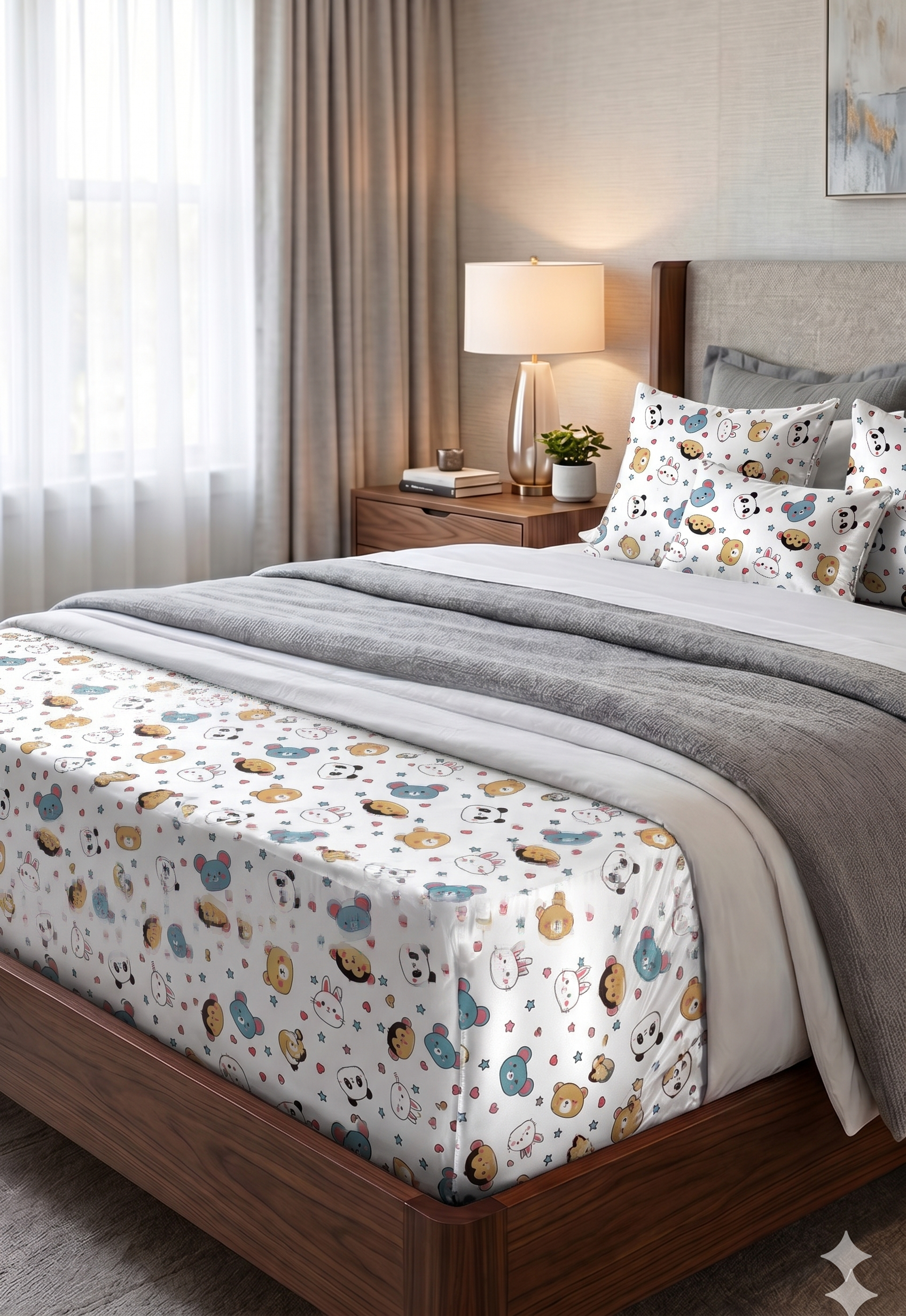 PVC bed sheet 90x200x30 cm "animals"