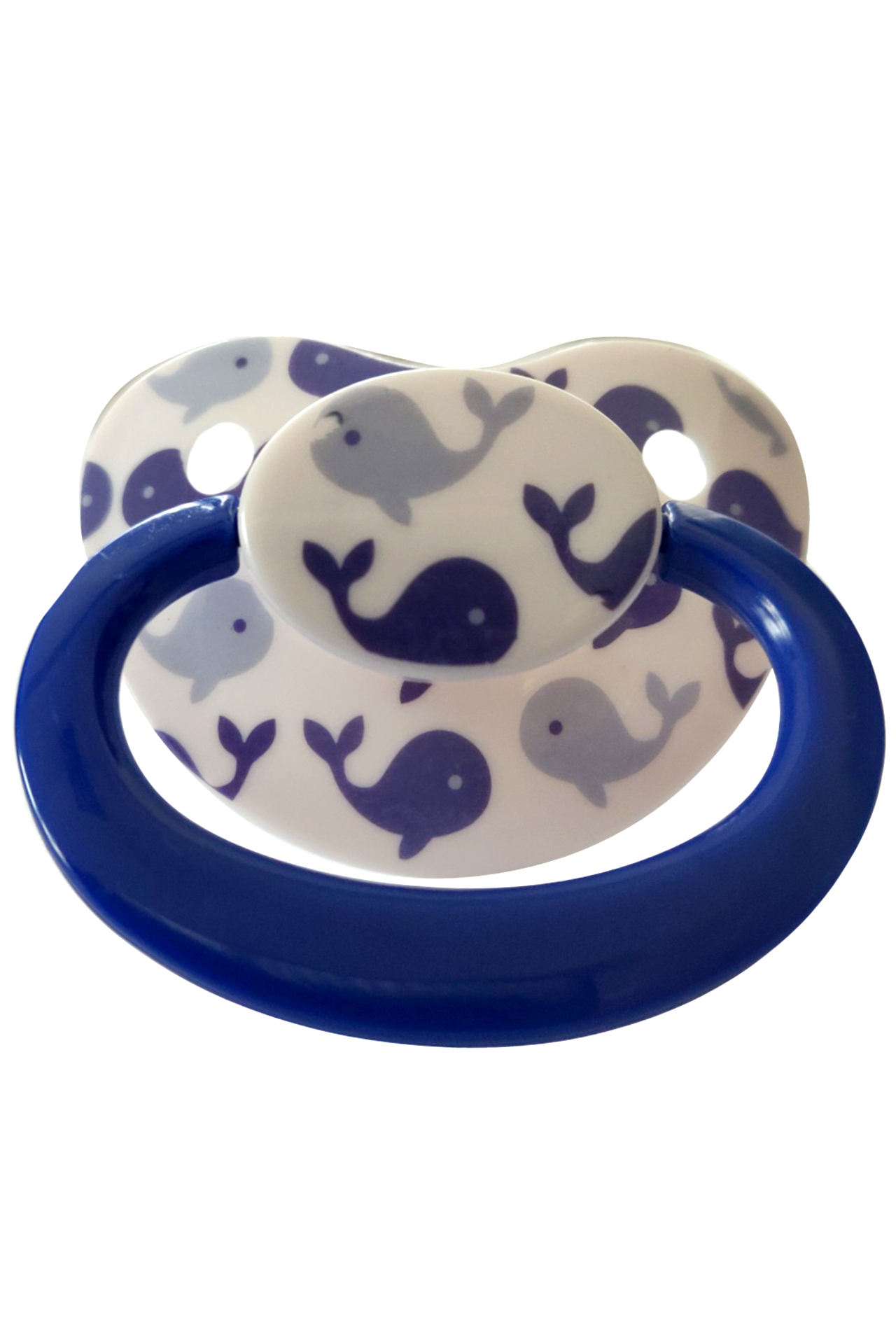 Adult Baby Soother "Whale" (White / Blue)