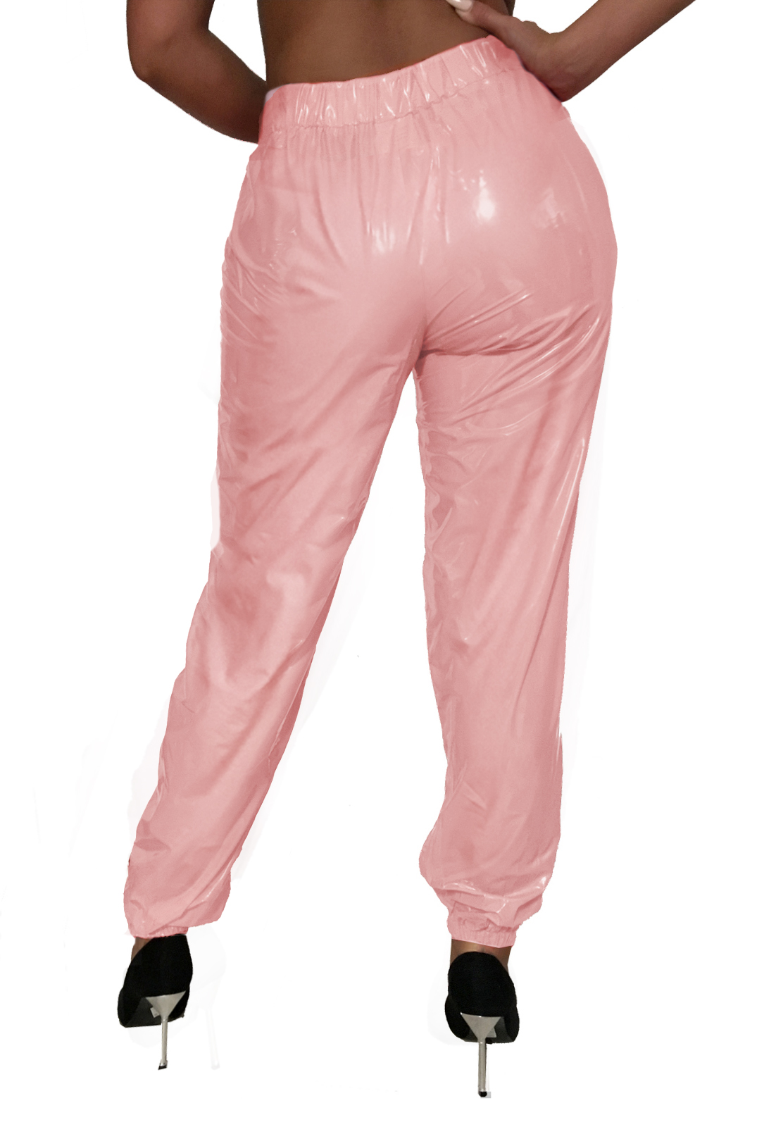 PVC-Jogginghose - Rosa (Lack)