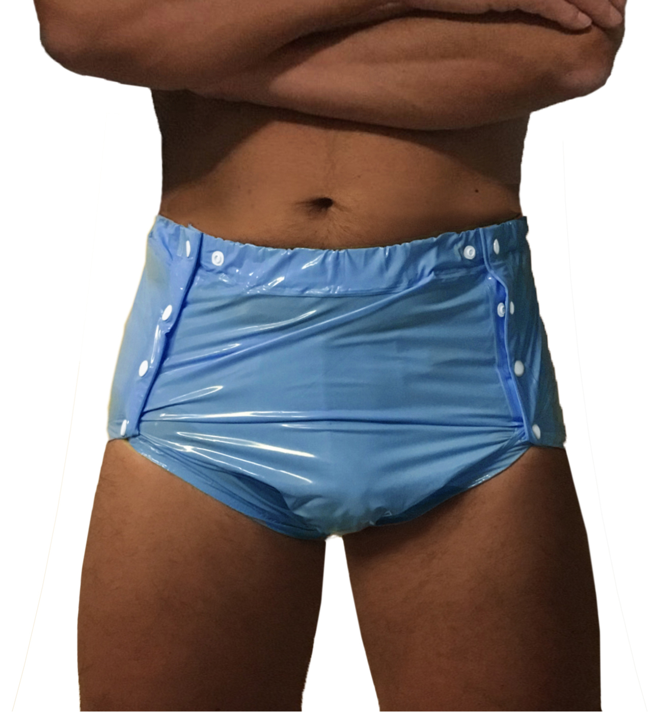 PVC-Schutzhose geknöpft - Hellblau (Lack)