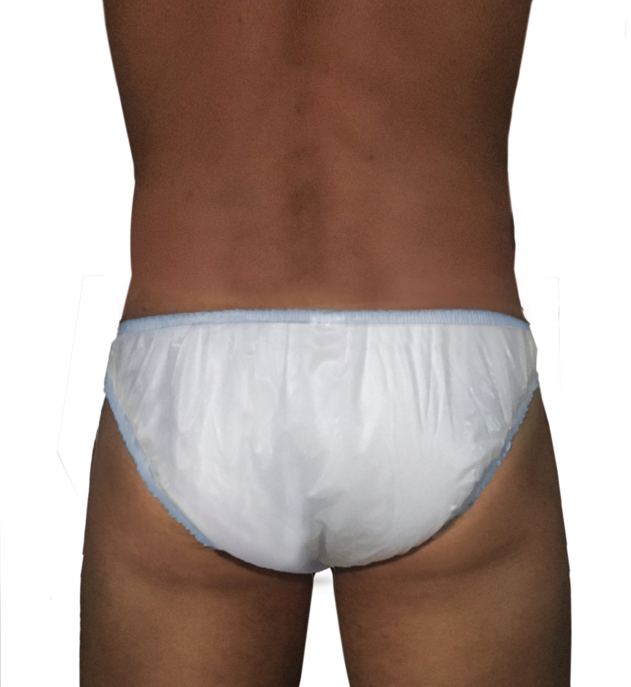 PVC protective trousers men (light blue)