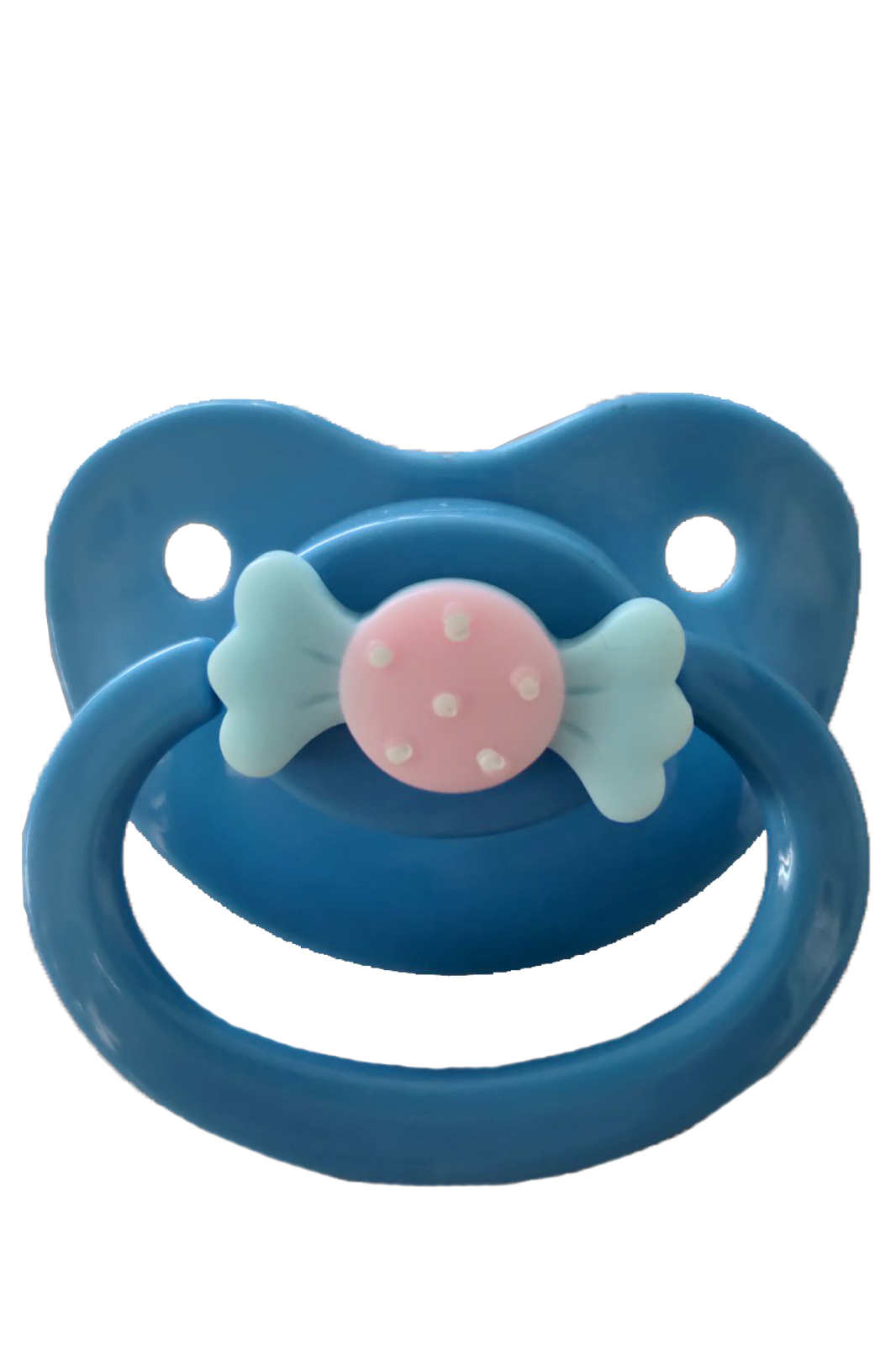 Adult Baby Schnuller mit Schleife - Blau