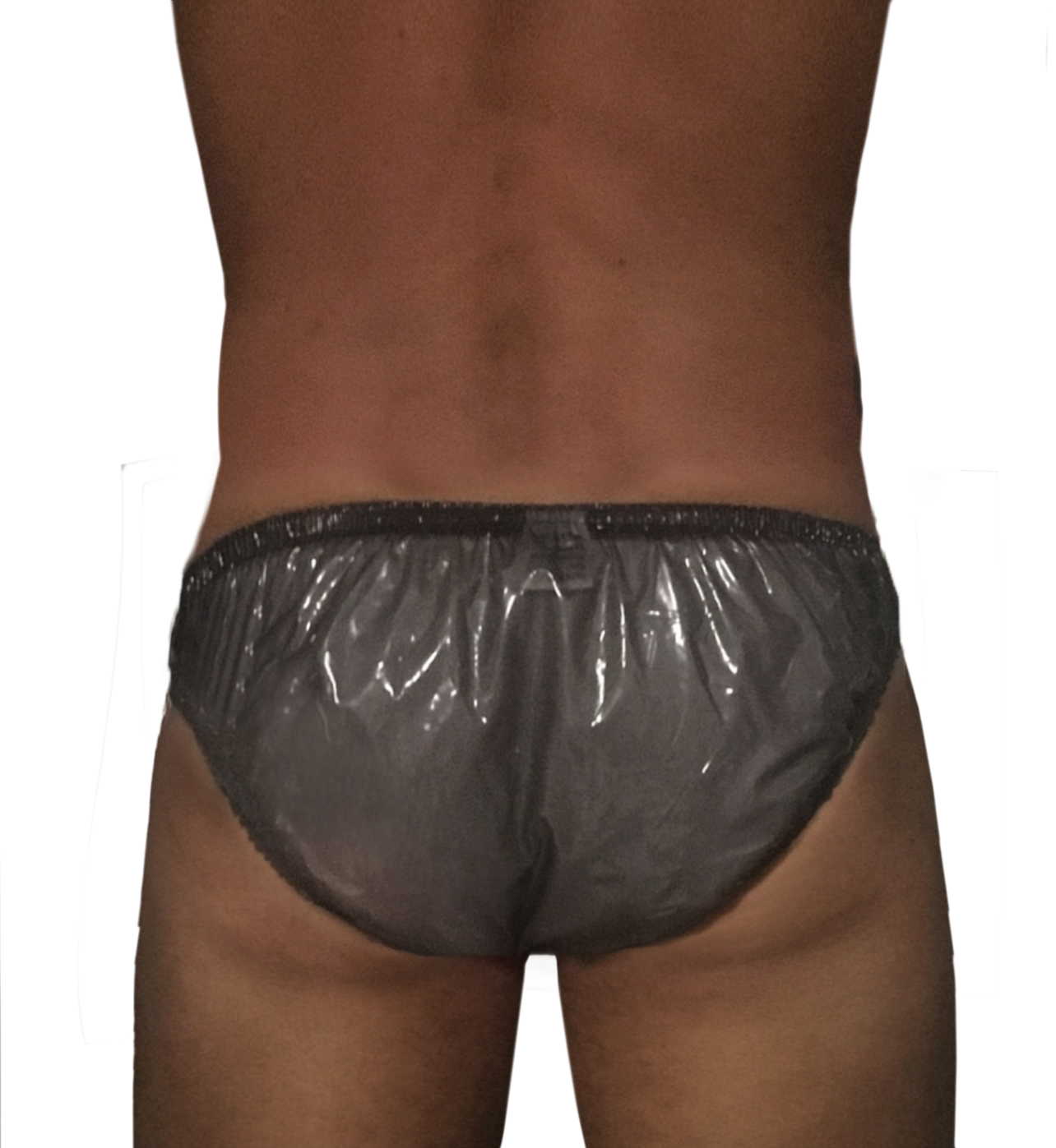 PVC-Slip Herren - Schwarz Transparent (Lack)
