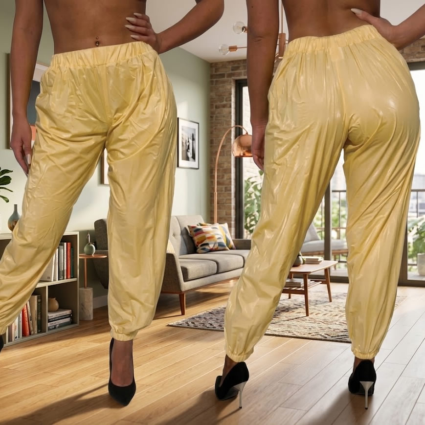 PVC trousers - yellow