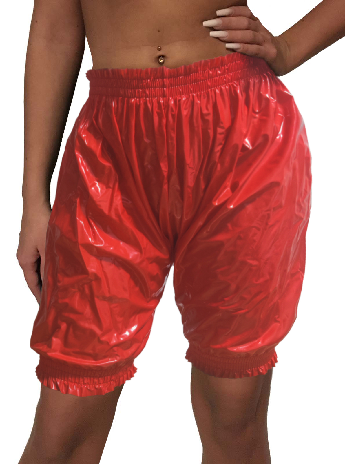 PVC-Schwitzhose knielang - Rot (Lack)