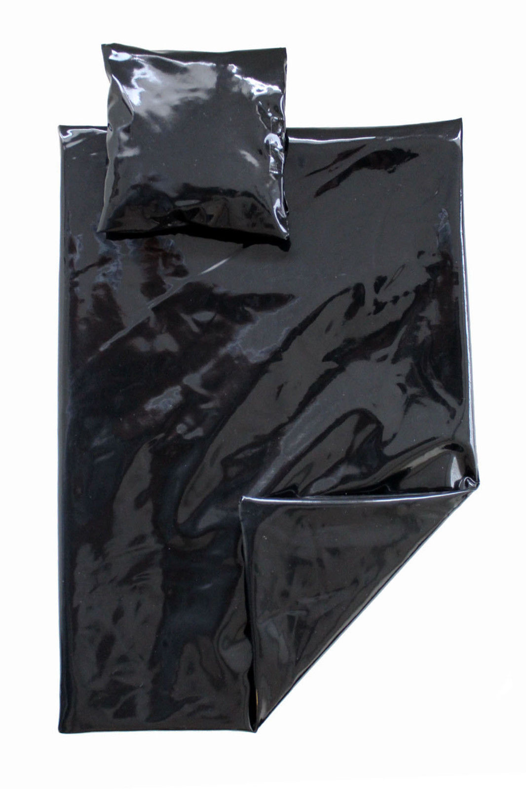 PVC-Bettwäsche-Set 135x200 cm - Schwarz (Lack)