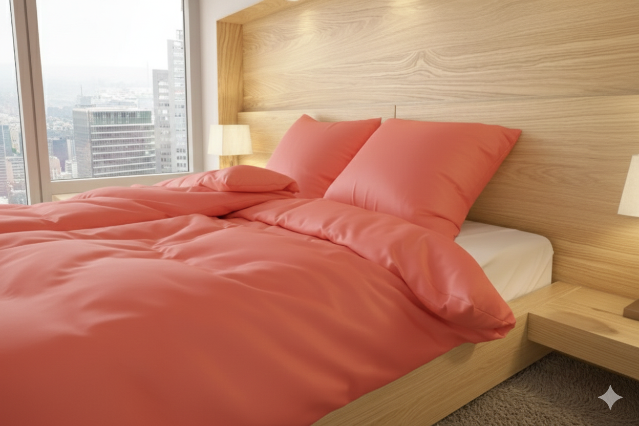 PVC-Bettwäsche-Set 135x200 cm - Rot
