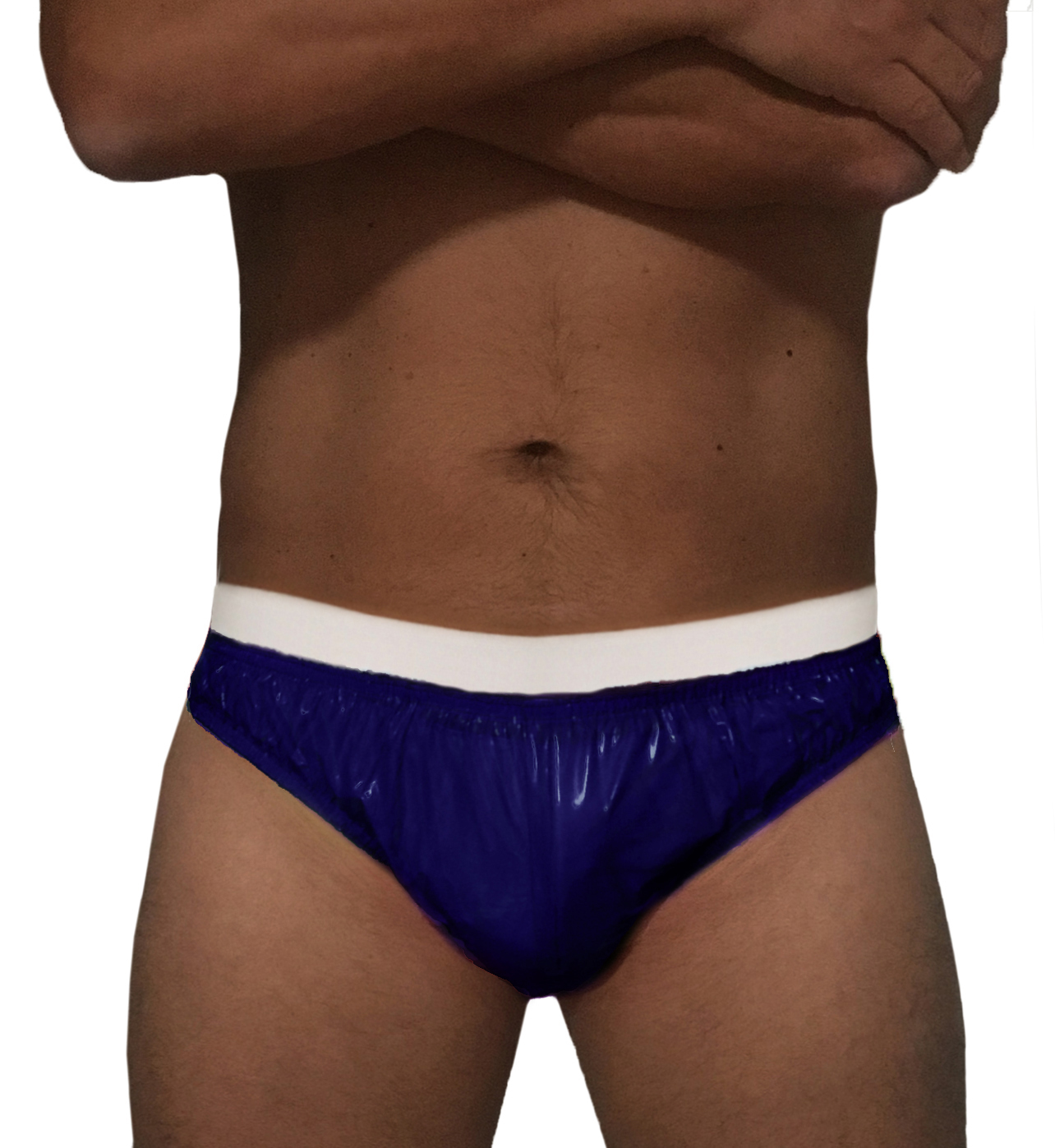 PVC-Schutzhose Herren Gummi - Ultramarinblau (Lack)