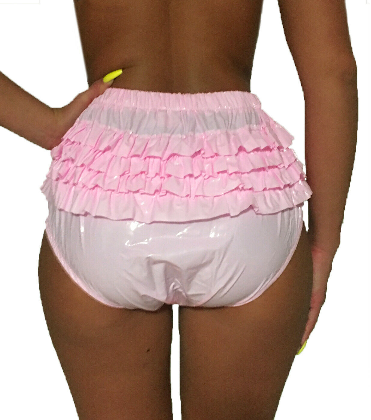 PVC-Rüschenhöschen - Rosa (Lack)
