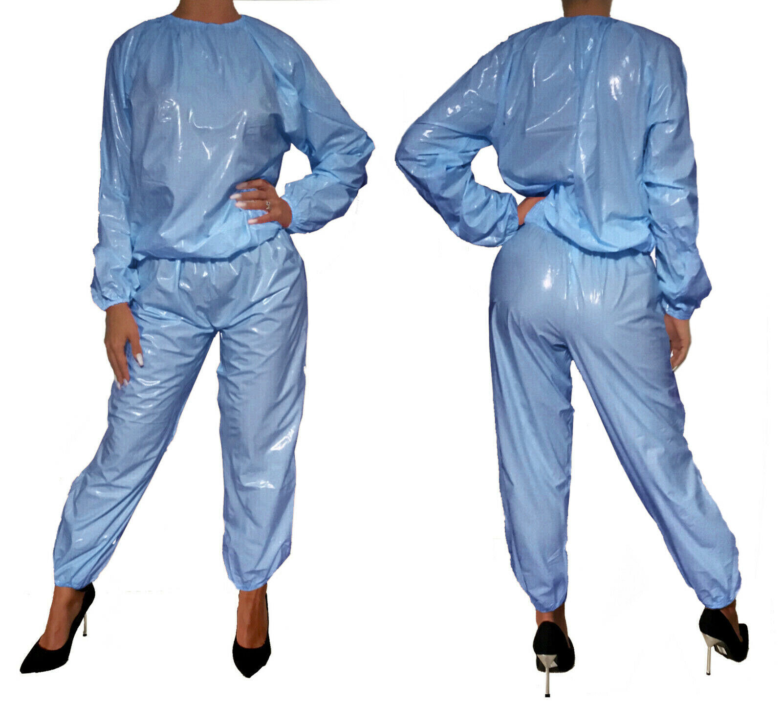 PVC-Anzug - Hellblau (Lack)
