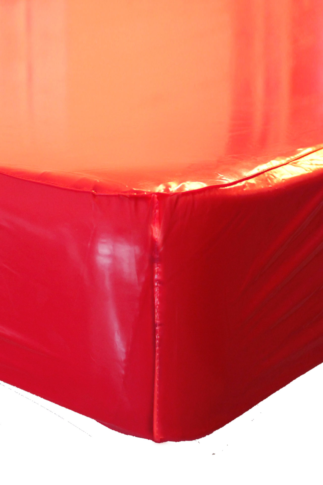 PVC bed sheet 140x200x30 cm - red (lacquer)