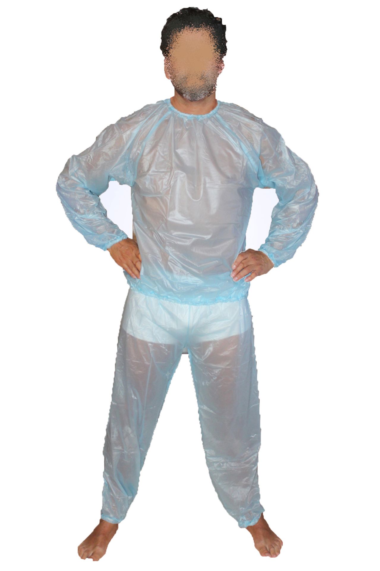 PVC-Schwitzanzug - Hellblau