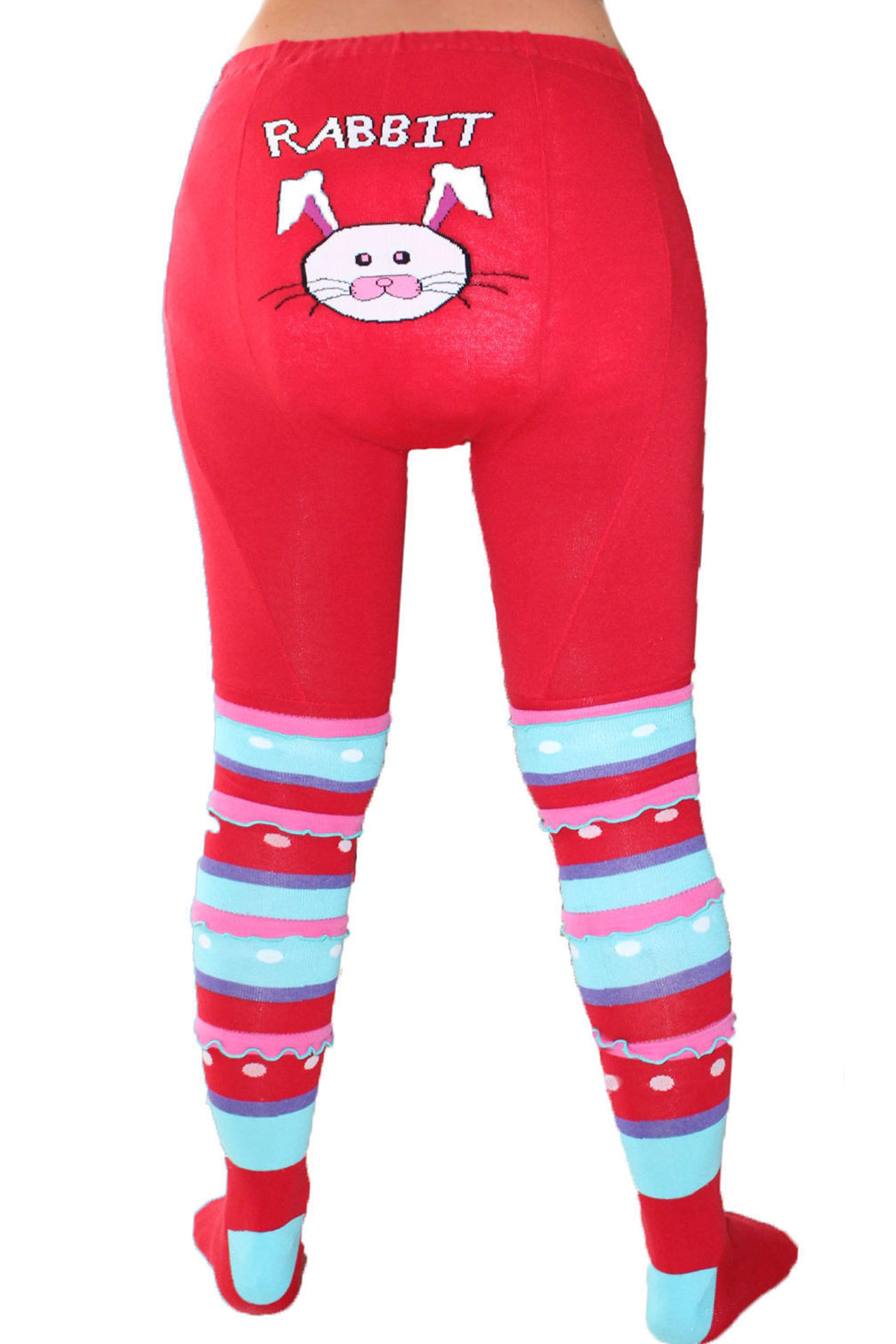 Adult Baby Strumpfhose "Rabbit" - Rot