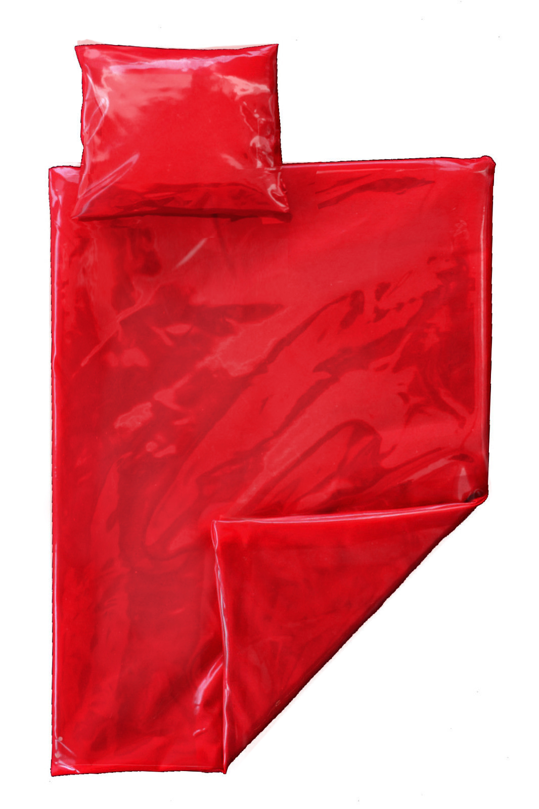 PVC bed set 135x200 cm - red (lacquer)
