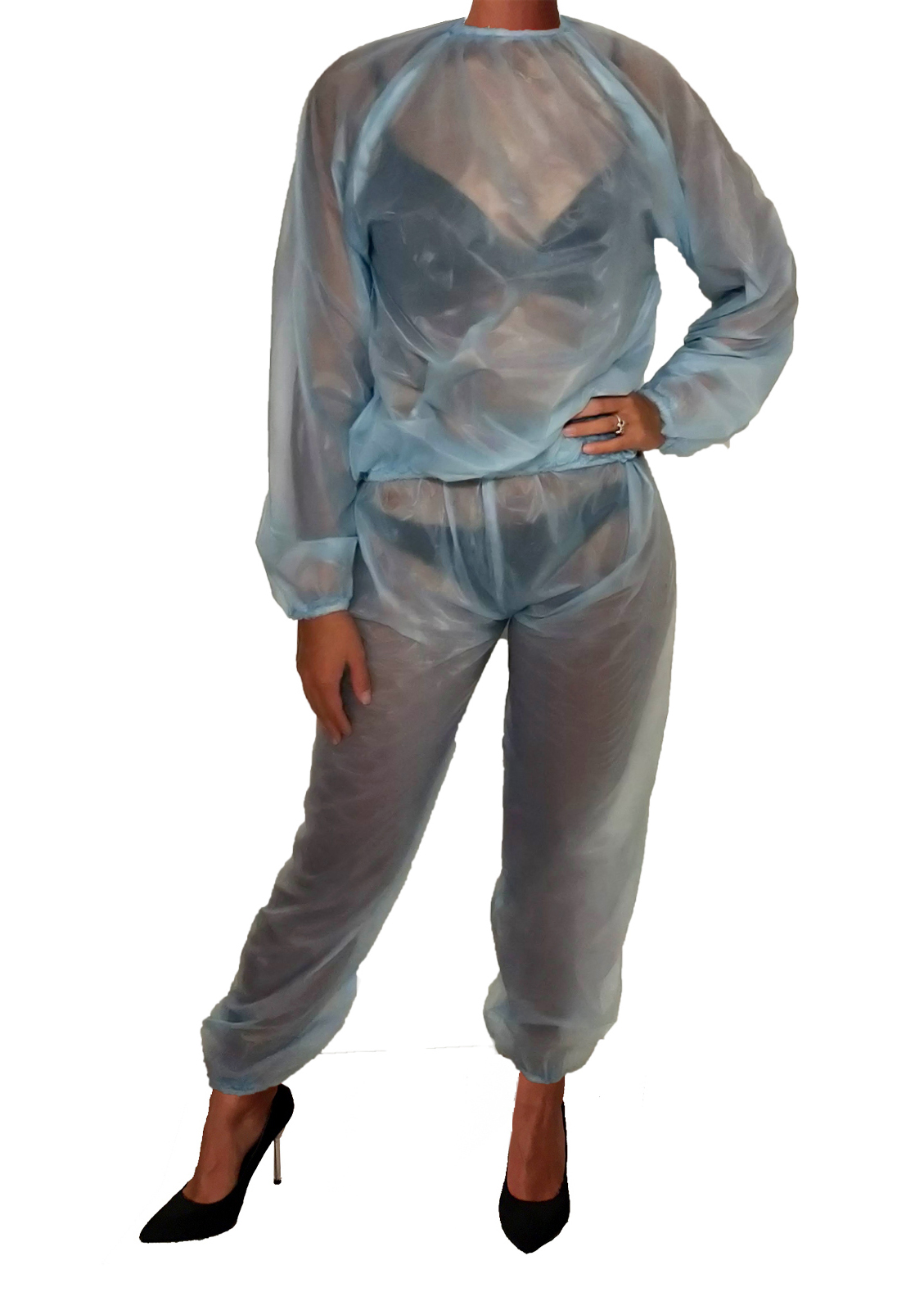 PVC-Anzug - Hellblau