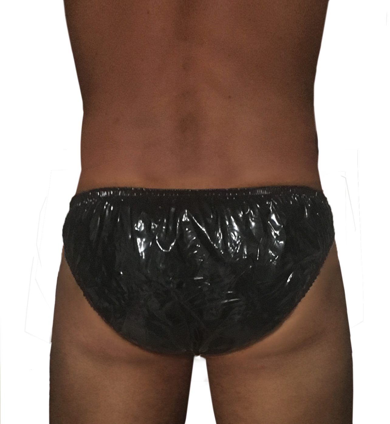 PVC-Slip Herren - Schwarz (Lack)