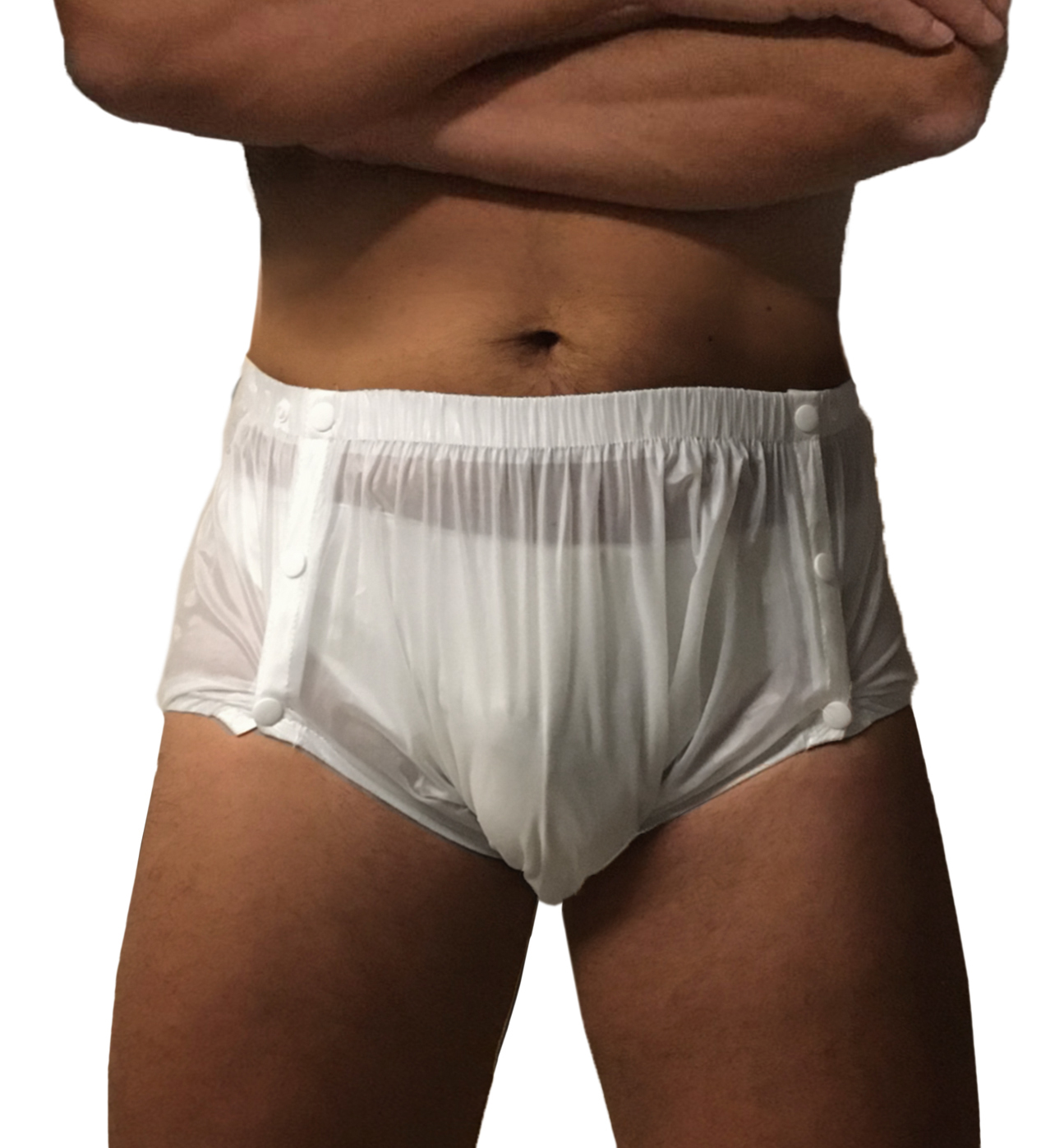 PVC-Schwedenhose genäht - Weiß