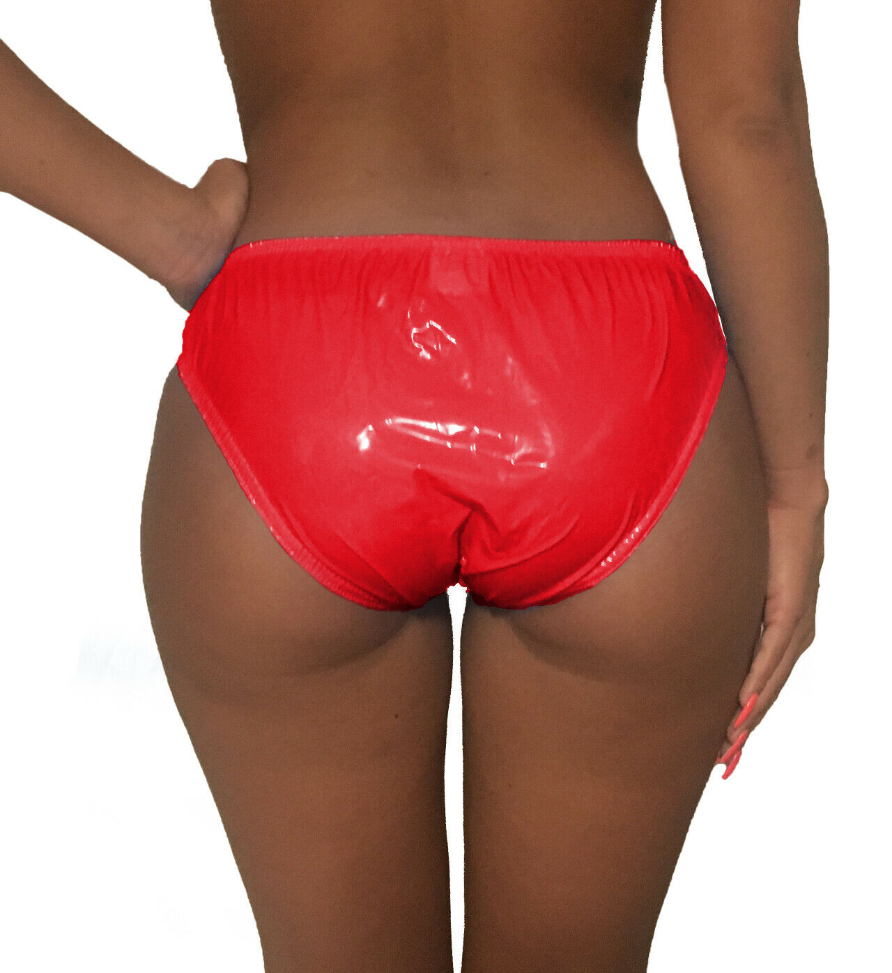 PVC-Schutzhose Damen - Rot (Lack)