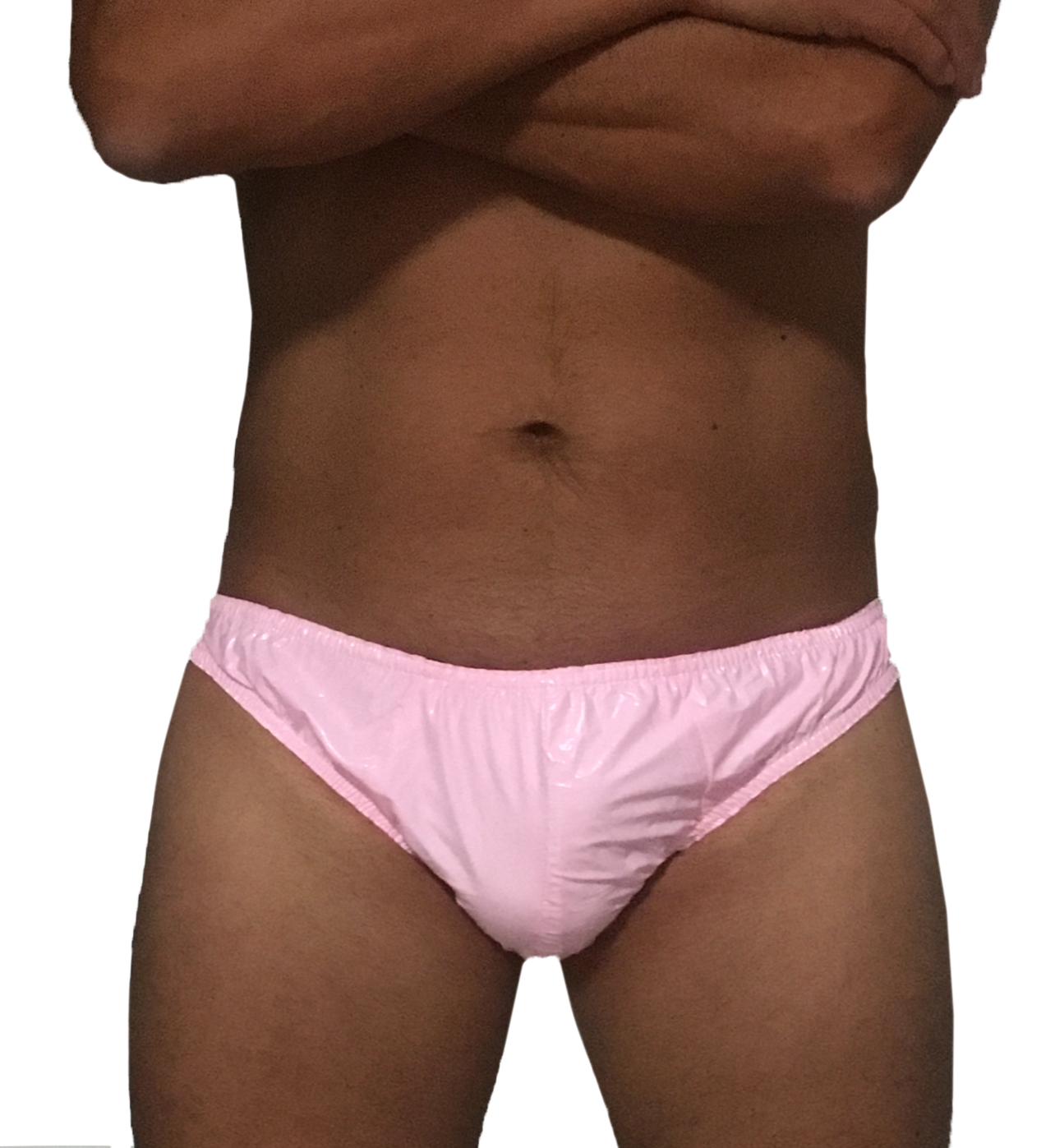 PVC-Slip Herren - Rosa (Lack)