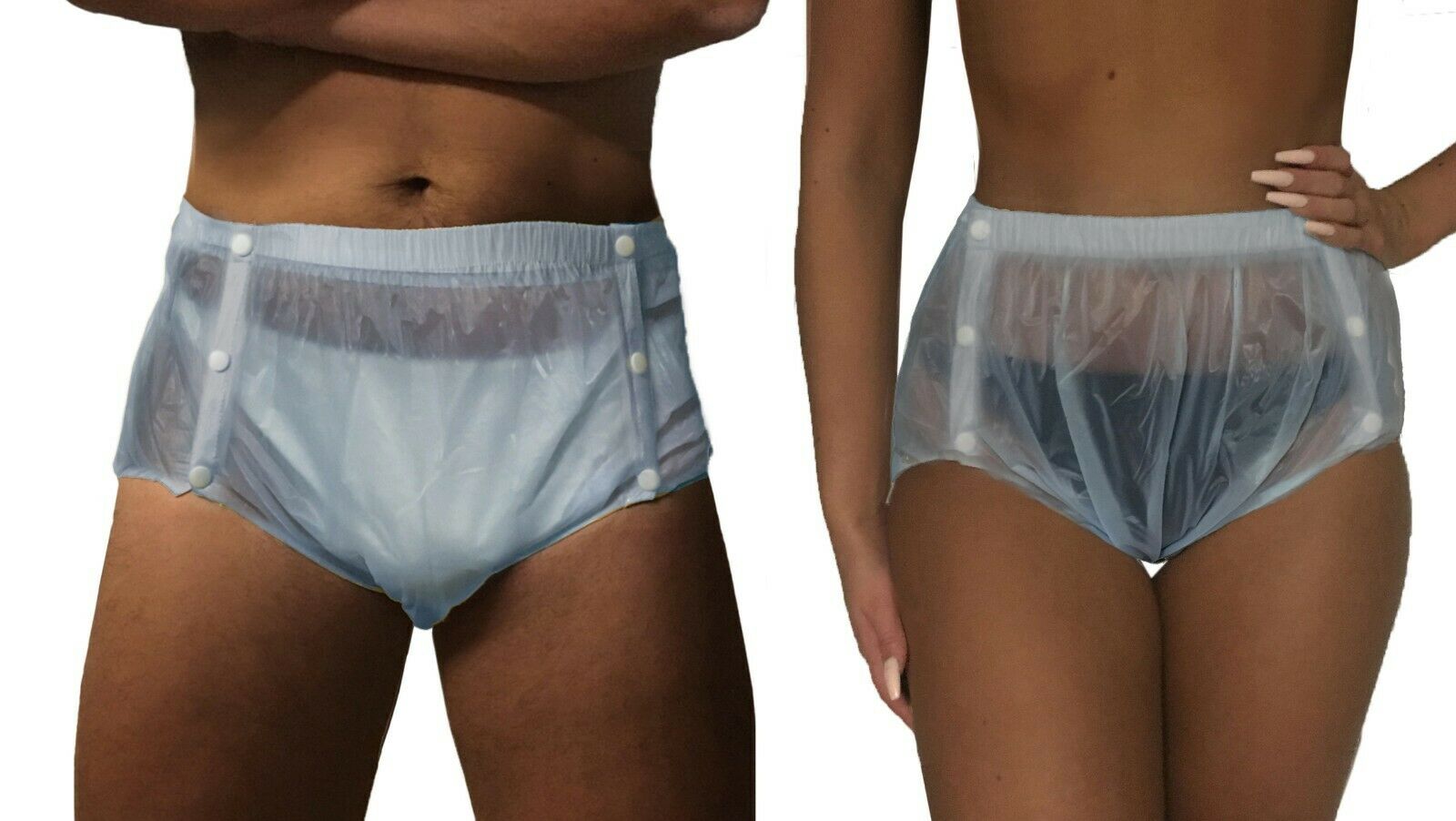 PVC-Schwedenhose genäht - Hellblau