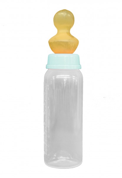 Adult Baby Nipple Bottle for Adults with NUK Sucker (light blue)