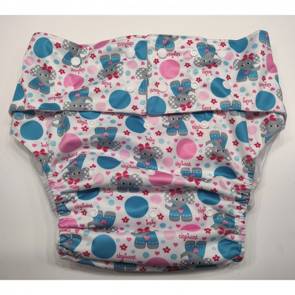 Washable nappy trousers for adults "elephant"