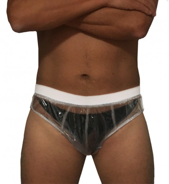 PVC protective trousers men rubber (transparent)