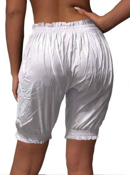 PVC sweat pants knee-length - white (lacquer)