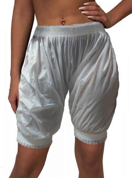 PVC jogging pants bloomers knee-length - white