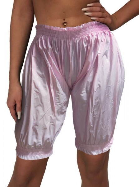 PVC jogging pants bloomers knee-length - pink