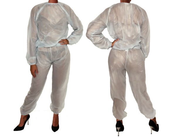 PVC sauna suit - white