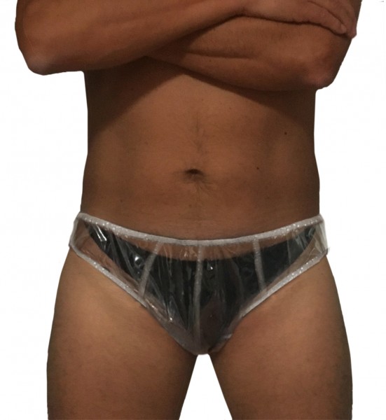 PVC protective trousers men (transparent)