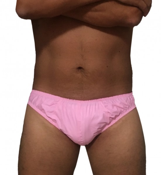 PVC protective trousers men (pink)