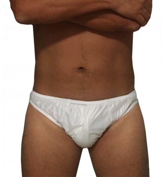 PVC protective trousers men (white)