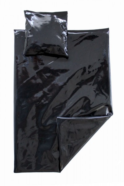 PVC bed linen set 135x200 cm (black / lacquer)