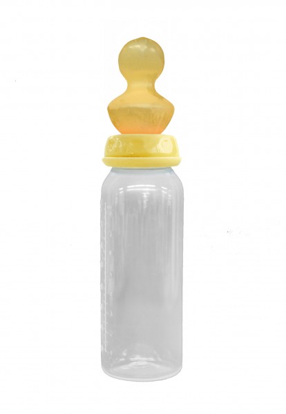 Adult Baby Nuckelflasche für Erwachsene mit NUK Sauger - Gelb