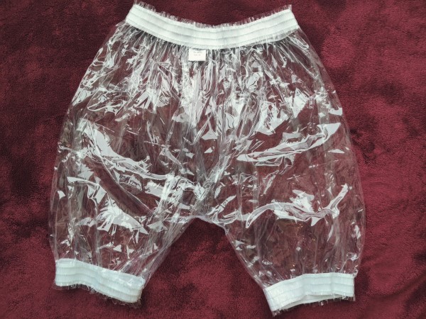 PVC jogging pants knee-length - transparent (lacquer)