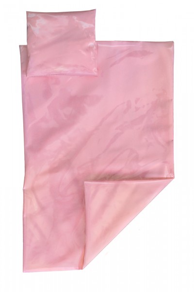 PVC bed set 135x200 cm - pink (lacquer)
